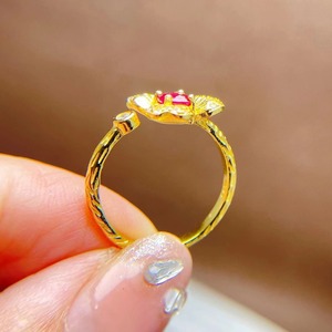 Classic <strong>Stylish</strong> New Design 9256 Sterling Silver 18K Gold Plated Natural <strong>Ruby</strong> Oval Cut Fancy Wedding Party <strong>Rings</strong> for Women - Product Image 4