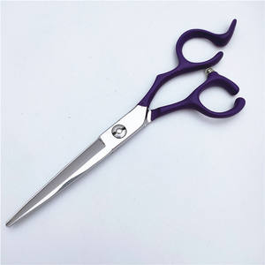 Tijeras de peluquería con mango morado de 6 pulgadas para diestros, para uso en salones de belleza, tipo de hoja estándar - Product Image 4