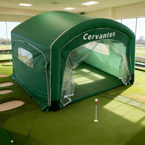 Simulateur de golf gonflable imperméable Golf 8 avec écran de projection, simulateur de golf d'intérieur avec fenêtre et porte - Product Image 4