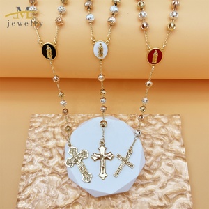 JML 2025 Nuevo Diseño de Collar con Cuentas <span class=keywords><strong>y</strong></span> Dijes Rosario Católico en Forma de <span class=keywords><strong>Y</strong></span> por Sublimación con Crucifijo para Hombres <span class=keywords><strong>y</strong></span> Mujeres - Product Image 4