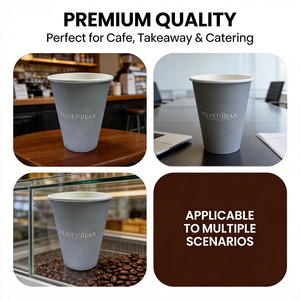 Custom Printed Black Kraft <b>Disposable</b> Paper <b>Cups</b> Eco Friendly Recyclable Single Wall Coffee <b>Cup</b> With Custom Logo for Cafe Bar - Product Image 5