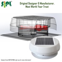 Ventilateur de toit solaire à dôme de luxe écologique de 14 pouces, ventilateur de plafond industriel à courant continu, climatiseur de toit, ventilation axiale, ventilateur d'évacuation