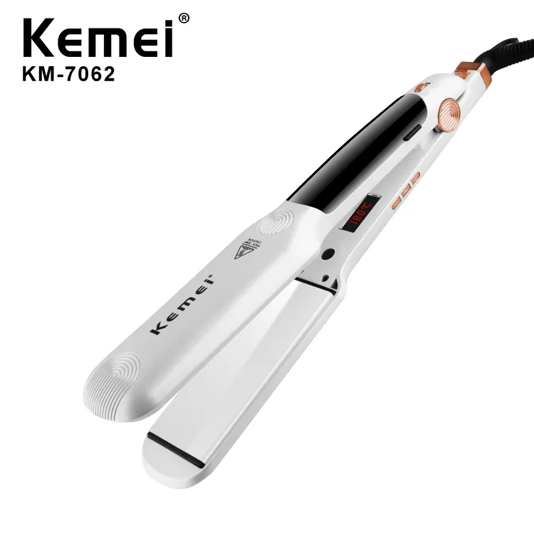 Водяной пар не повредит выпрямитель для волос Kemei KM-7062 светодиодный жидкокристаллический дисплей выпрямитель для волос плоский утюжок