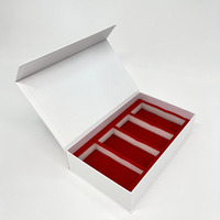 Boîte de papier de magnétisme de lin unique personnalisée pour les cosmétiques de soin de la peau boîte d'emballage d'huile essentielle de rouge à lèvres brillant à lèvres