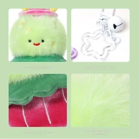 Peluche Adorable en Forme de Coléoptère Feuille, Pendentif Porte-clés Insecte en Polyester et Coton PP, Cadeau d'Anniversaire Unisexe