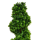 Vente en gros d'arbre à boules topiaires artificielles, arbre globe à feuilles persistantes, arbre en spirale de buis artificiel bon marché pour la décoration intérieure et extérieure
