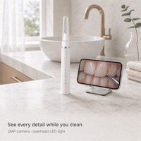Nettoyeur de dents électrique portable avec caméra visuelle et lumière LED, appareil professionnel de soins bucco-dentaires pour le nettoyage des dents