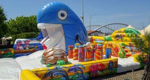 <span class=keywords><strong>Jeu</strong></span> de baleine gonflable avec bouche ouverte et fermée et souffleur pour terrains de jeux, plages, campings et piscines - Product Image 2