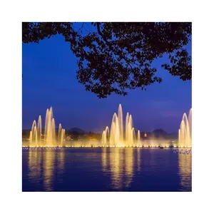 Diretto della fabbrica made giardino acqua della fontana di musica all'aperto lago fiume applicato 30 m di lunghezza ha portato la musica fontana