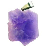 Collier en cristal d'améthyste naturelle, pendentif en pierre brute, quartz violet, collier à cordon noir pour femmes et hommes, bijoux en gros