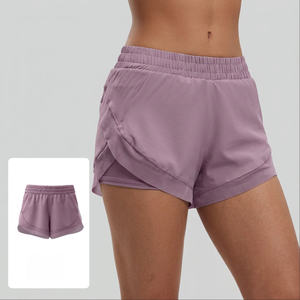 Shorts Deportivos 2 en 1 para Mujer, Cintura Elástica, Secado Rápido, Forro Interior Anti-fricción, Dobladillo Curvo, para Gimnasio, Tenis, Casual, Venta al Por Mayor - Product Image 6