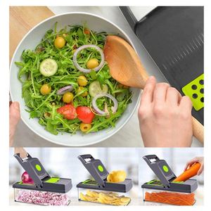 Nouveauté : Hachoir multifonctionnel 15 en 1, éplucheur d'oignons et de pommes de terre, trancheuse de fruits et légumes pour la cuisine - Product Image 4