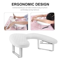 Repose-main professionnel en cuir PU souple en forme de U avec technologie UV, forme liquide et fonction amovible