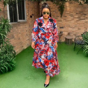 Robe de mode d'été pour femmes pour <span class=keywords><strong>Amazon</strong></span> nouvelle <span class=keywords><strong>grande</strong></span> <span class=keywords><strong>taille</strong></span> robe en tissu en mousseline de soie de conception indépendante transfrontalière européenne américaine - Product Image 4