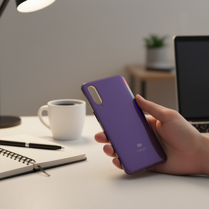 Cover Posteriore Mi9 con Finitura a Specchio Viola, Custodia Antiurto per Telefono in PC - Product Image 2