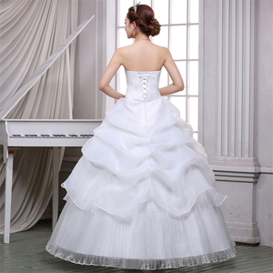 Vestidos de Novia Sencillos sin Tirantes, Vestidos de Novia Ajustados, Vestido de Princesa para Fotografía - Product Image 4