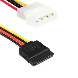18AWG pour <span class=keywords><strong>SATA</strong></span> 15 broches mâle <span class=keywords><strong>vers</strong></span> double <span class=keywords><strong>Molex</strong></span> 4 broches <span class=keywords><strong>femelle</strong></span> câble d'<span class=keywords><strong>alimentation</strong></span> 20CM PC <span class=keywords><strong>adaptateur</strong></span> de disque dur avec état de stock - Product Image 2