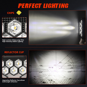 Lampe <span class=keywords><strong>de</strong></span> travail carrée à 14 LED, éclairage <span class=keywords><strong>de</strong></span> <span class=keywords><strong>position</strong></span> 30W, phare <span class=keywords><strong>de</strong></span> travail LED en acier, éclairage <span class=keywords><strong>de</strong></span> conduite pour <span class=keywords><strong>tracteur</strong></span>, camion, voiture, 4 pouces - Product Image 4