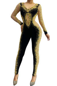 <span class=keywords><strong>Mono</strong></span> Novance Y2123 de Lujo con Pedrería Negra y Dorada, Manga Larga, Espalda Descubierta, para Fiesta, Celebridades, para Mujer, 2022 - Product Image 6