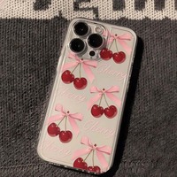Style classique cerise impression antichoc espace TPU housse de téléphone portable pour Iphone 8 X Xr Xs 11 12 13 14 15 16 17 Pro Max
