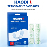 Pansement adhésif imperméable en PU, pansement transparent pour plaies, pansement transparent de premiers soins pour les soins de la peau