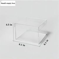 Boîte Cadeau Carrée Haut de Gamme en Acrylique Moderne Multifonctionnelle pour Mariage, Conteneur Vide pour Fleurs, Idéale pour Meilleurs Amis, Nouvel An, Saint-Valentin