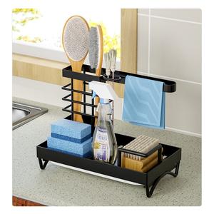 Estante de Almacenamiento de Cocina Moderno y Ecológico, Montado en la Pared para Uso en Hoteles, Incluye Soporte para Paños, Escurridor de Platos, Cesta para Esponjas - Product Image 4