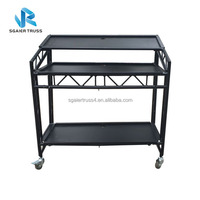 Cabine de DJ en aluminium à éclairage LED, bureau de DJ pliable, équipement de DJ portable à vendre