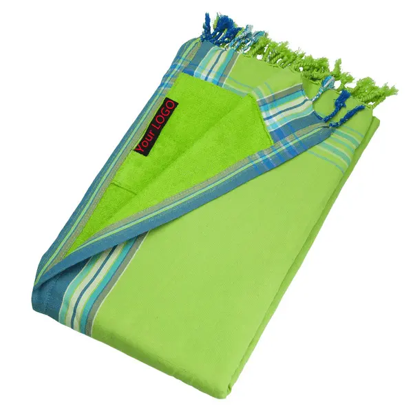 OEM Customizable Colors Available High Quality Kenya Kikoi Turkish Striped Beach Towels with Tassels Kikoy Beach Towels