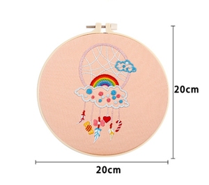 Set di artigianato con motivo stampato di nuovo Design personalizzato Dream Catcher Design kit di Stater ricamati con cerchio - Product Image 6