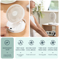 Ventilateur de bureau pliable à suspendre, petit ventilateur rétractable, mini ventilateur électrique USB à faible bruit, rechargeable 3600mAh