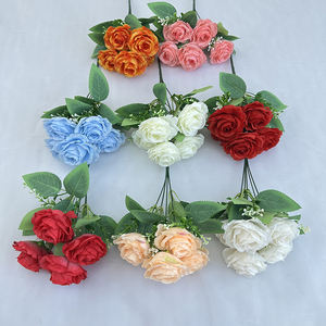 Date <span class=keywords><strong>de</strong></span> haute qualité personnalisé <span class=keywords><strong>pas</strong></span> <span class=keywords><strong>cher</strong></span> décoratif Design moderne Rose Bouquets <span class=keywords><strong>de</strong></span> <span class=keywords><strong>fleurs</strong></span> en soie - Product Image 2