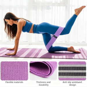 VIGFIT Bandes de Résistance Premium Antidérapantes pour Fessiers, Bandes de Fessiers à Logo Personnalisé pour Entraînement <span class=keywords><strong>des</strong></span> Hanches, Bandes de Fessiers à Résistance Intense - Product Image 2