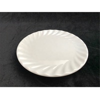 Stock de vaisselle en mélamine ronde blanche écologique de Thaïlande vaisselle à disque fileté en plastique