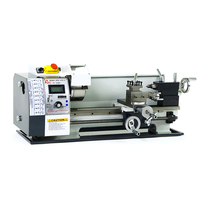 WM210 1100W 400 600 800MM Semi-Automatique Métal Tour Longueur Auto Filetage Faire Mini CNC Machine