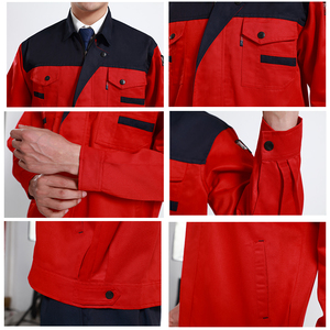 Uniforme de reparación de automóviles de construcción personalizado Chaqueta y <span class=keywords><strong>pantalones</strong></span> de trabajo de mezclilla de verano Overol esmerilado <span class=keywords><strong>para</strong></span> <span class=keywords><strong>la</strong></span> industria de <span class=keywords><strong>la</strong></span> seguridad - Product Image 4