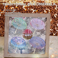 Parapluie artisanal Japandi en papier huilé de soie, idéal pour mariage traditionnel, danse, performance photographique, décoration, commande manuelle, voyage décontracté