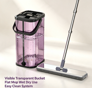 Flat Microfiber Mop and Bucket Set Hand Free Wash Dust Removal Cleaning Mop and Bucket for Household Floors - Product Image 5