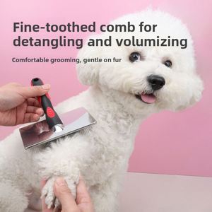 Peigne à aiguilles en acier inoxydable de 25 mm pour toilettage des animaux – Brosse démêlante à nœuds ouverts pour chiens et chats, pour poils longs/courts - Product Image 4