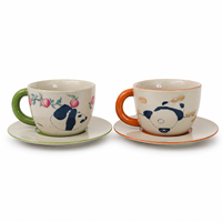 Ensemble tasse à café et soucoupe en porcelaine rayée 250 ml, mug en céramique au design minimaliste, compatible micro-ondes et lave-vaisselle, logo personnalisé, vente en gros, cadeau