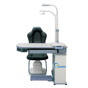 S-600D bonne qualité <span class=keywords><strong>Machine</strong></span> d'essai oculaire optométrie ophtalmique combinée Table chaise réfraction unité d'examen - Product Image 1