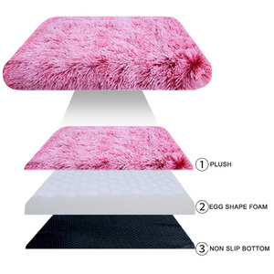 Washable Luxury Manufacturer Custom 2025 Hot Sale Luxury Dog Beds Fluffy Memory Foam <b>Plush</b> Pet Bed - Product Image 2