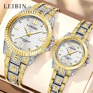 Luxury Quartz Couple Watch Set Waterproof Stainless Steel Wrist Watches Wholesale Bulk Men's Designer Watches Famous Brand Women