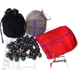 Ensemble de dés acryliques polyédriques dés d'impression personnalisés et sac pour adultes enfants Cubes en plastique <span class=keywords><strong>TRPG</strong></span> D4 D6 D8 D10 D12 D20 dés de jeu - Product Image 2