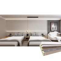 Bonnes ventes Panneaux muraux intérieurs en bambou WPC à texture décorative 3d