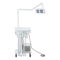 Mobiles Zahnbehandlungsgerät für Haustiere mit Eingebautem Kompressor, LED-Licht und Ultraschall-Scaler für Veterinärmedizin, Hunde und Katzen
