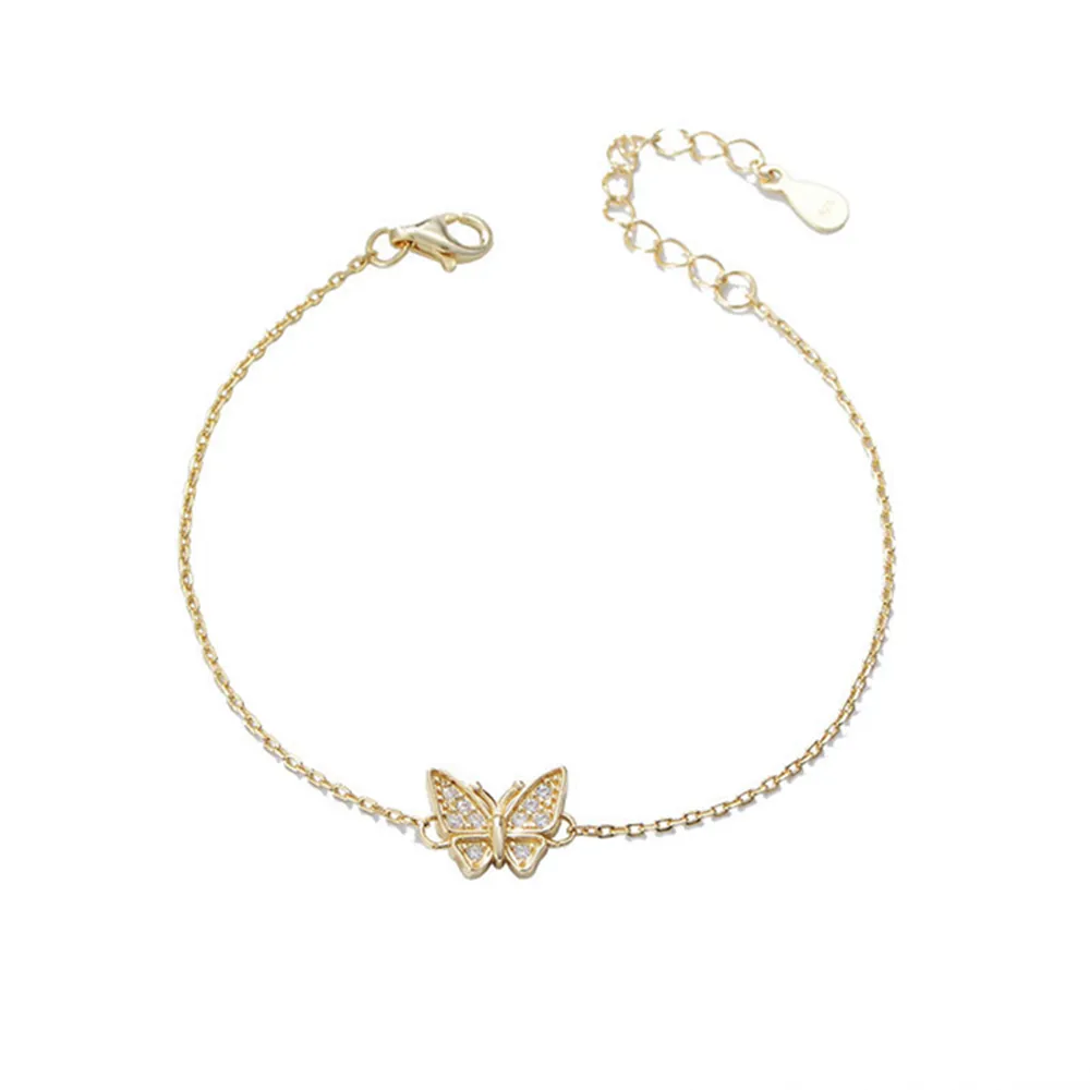 Silver butterfly bracelet