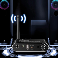 Receptor de Audio Inalámbrico 5.1, Reproductor de Plástico con Entrada AUX, USB y Reproducción desde Memoria USB, Adaptador con Control Remoto IR para PC, TV y Sistema de Altavoces Domésticos