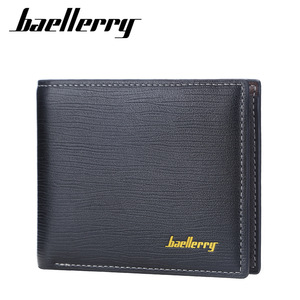 กระเป๋าสตางค์แบบสั้นสำหรับผู้ชายแบรนด์ Baellerry สีดำกาแฟ ดีไซน์บาง ช่องใส่บัตรหลายช่อง เหมาะสำหรับใช้ในชีวิตประจำวัน - Product Image 1
