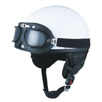 Blanc rétro ouvert 3/4 demi-casque pour hommes et femmes Casco Moto Jet pilote sécurité Scooter casque d'équitation